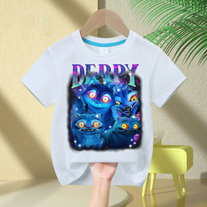 2025 New Kpop Demon <strong>Hunter</strong> Girls T-shirt Children's Short Sleeve Cotton Tops Kpop Printed Anime Clothes - Product Image 5