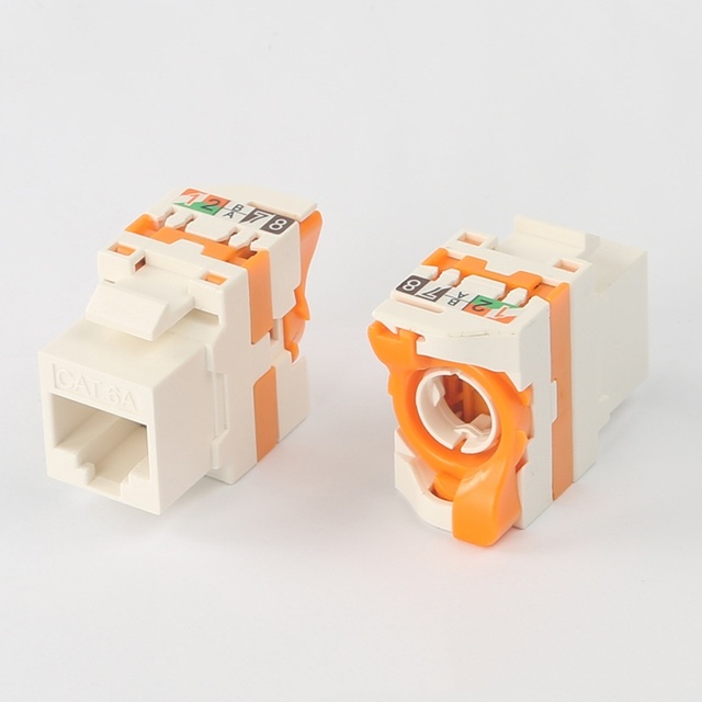 OEM RJ45 Cat.6A UTP Tooless Network Cable Coupler Module Telecommunication Application Keystone Jack