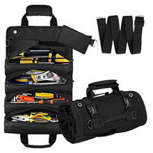 Bolsa de almacenamiento de herramientas, bolsa de accesorios de tela Oxford, bolsa de herramientas enrollable de lona para electricista, bolsa de accesorios - Product Image 5