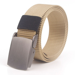 Venta caliente hebilla automática de lona para hombre versión coreana informal del cinturón de poliéster transpirable simple para deportes al aire libre - Product Image 4