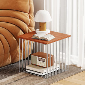 Scaffali geometrici creativi per libri e giornali in metallo e scaffali per la casa in stile antico - Product Image 3