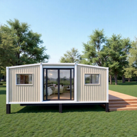 Maison mobile préfabriquée extensible prête à l'emploi de 20 pieds ou 40 pieds en acier, conteneur habitable pliable