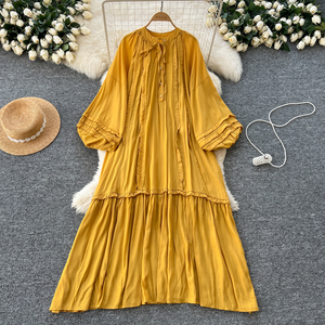 Korean Fashion Dress - Slim Fit Midi Length Elegant