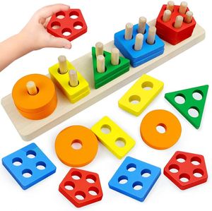 Educational Juguetes Children <b>Gift</b> Rainbow Set <b>Creative</b> Montessori Wooden Balancing Building Blocks Stacking Toys for Kids - Product Image 6