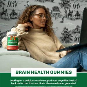 Etiqueta privada Lions Mane Mushroom Gummies Complex Suplemento para la salud del cerebro Cognitive Energy Support Gummies - Product Image 2