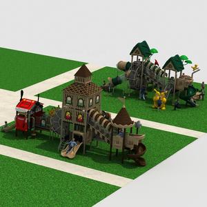 Açık Hava Oyun Alanı Ekipmanları Oyun Seti Orman Jimnastiği Kaydırak Salıncak Çocuk Oyun Alanı - Product Image 1