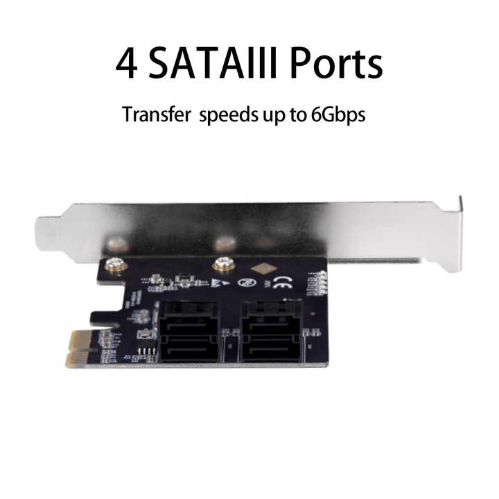 Scheda PCIe SATA III 4 Porte SYBA SI-PEX40156, Non RAID, Basso Profilo Incluso