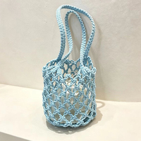 Nouveau style décontracté, sac tissé simple pour femme, sac fourre-tout en paille tissée pour voyage en extérieur avec bandoulière