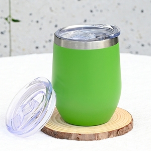 Factory Direct 12oz Double Wall Stainless Steel Wine Tumbler Vacuum Insulated Egg Cup for Wholesale Distribution - Product Image 1