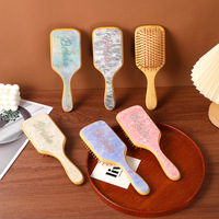 Peigne carré élégant en acétate personnalisé avec nom gravé, brosse à cheveux personnalisée, cadeau de mariage pour demoiselle d'honneur, cadeau durable pour fille