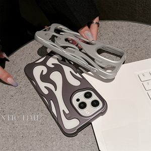 Funda Mate Calada en Forma de Llama para iPhone 12 13 14 15 Pro Max, Cubierta Esmerilada Transpirable con Disipación de Calor y Anticaídas - Product Image 5