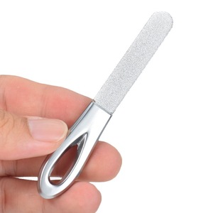 Limes à ongles argentées et noires avec capuchon, outil de beauté, personnalisables avec logo, prix de gros - Product Image 2