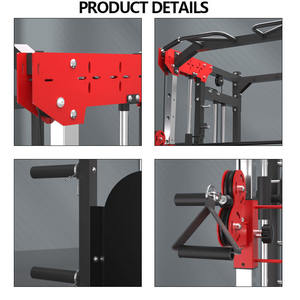 Rack de Sentadillas Multifuncional Rojo/Azul de Acero para Entrenamiento de Fuerza Comercial, Gimnasio en Casa, 320KG, Unisex - Product Image 5