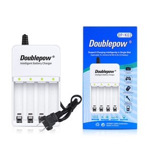 Doublepow phổ 4-Slot 1.2V Nimh NiCd AA AAA pin di động sạc với chỉ số LED DC cắm - Product Image 3