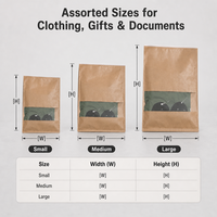 Sac d'emballage refermable en papier kraft mat épaissi sans plastique pour chaussures et vêtements, fabriqué en Chine