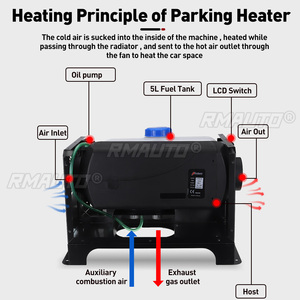 All in One Air <b>12V</b> Diesels Car Parking Heater 5KW-8KW Adjustable for Trucks Motor-Homes Boats Bus +LCD Key <b>Switch</b>+Remote - Product Image 3