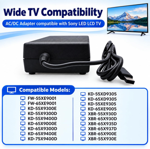 Cargador de TV de 240W, adaptador de corriente de 24V 10A, adaptador de CA para TV Sony, cargador compatible con TV LED LCD, cable de alimentación con enchufe cuadrado. - Product Image 2
