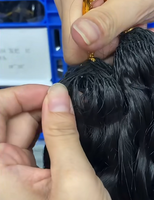 Extensions de cheveux tressés au crochet style bohème, ondulés, 12''-30'', 100% cheveux humains vierges vietnamiens de qualité supérieure, sans nœuds, fabriquées à la machine