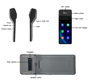 Terminal de point de vente (POS) sans fil GMS Android <span class=keywords><strong>11</strong></span> avec lecteur d'empreintes digitales biométrique et NFC Z300P - Product Image 6