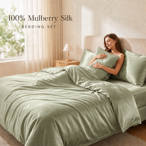 Oferta Especial: Juego <span class=keywords><strong>de</strong></span> Sábanas y Fundas <span class=keywords><strong>de</strong></span> Almohada <span class=keywords><strong>de</strong></span> <span class=keywords><strong>Seda</strong></span> <span class=keywords><strong>de</strong></span> Morera 100% Orgánica y <span class=keywords><strong>Natural</strong></span>, Personalizadas y al por Mayor, para un Sueño Reparador - Product Image 4