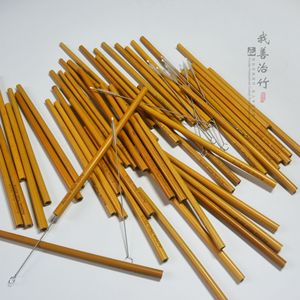 <b>Bamboo</b> Drinking <b>Straws</b> Round Solid Color Reusable With Cleaning Brush Eco Friendly Washable For Milk Tea Beverage - Product Image 3