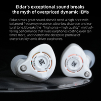 KZ Eldar Acoustics Écouteurs intra-auriculaires filaires HiFi avec un seul transducteur dynamique, accordement graphique HM, câble OFC anti-emmêlement, moniteur audio