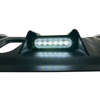 Couverture de toit avant noire mate avec LED blanches pour Toyota Hilux Revo Rocco 2021, accessoires pour Hilux 2015-2021