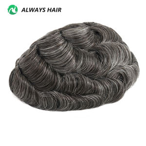 Parrucchino per Uomo con <span class=keywords><strong>Base</strong></span> in Mono 8x10, Onda Naturale, Lunghezza <span class=keywords><strong>6</strong></span> Pollici, Densità 120%, <span class=keywords><strong>Capelli</strong></span> Indiani - Product Image 6