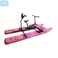Vélo aquatique SUP long à ponton, 1 place, cadre en aluminium avec coussin d'air avant, profilé pour parc aquatique, portable, de Chine Lumark