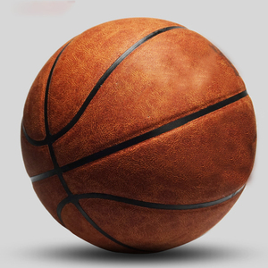 Balón <span class=keywords><strong>de</strong></span> Baloncesto <span class=keywords><strong>de</strong></span> Cuero Vacuno Auténtico, Resistente, Tamaño Estándar 6/7, para Entrenamiento Deportivo y Competición en Exteriores - Product Image 1