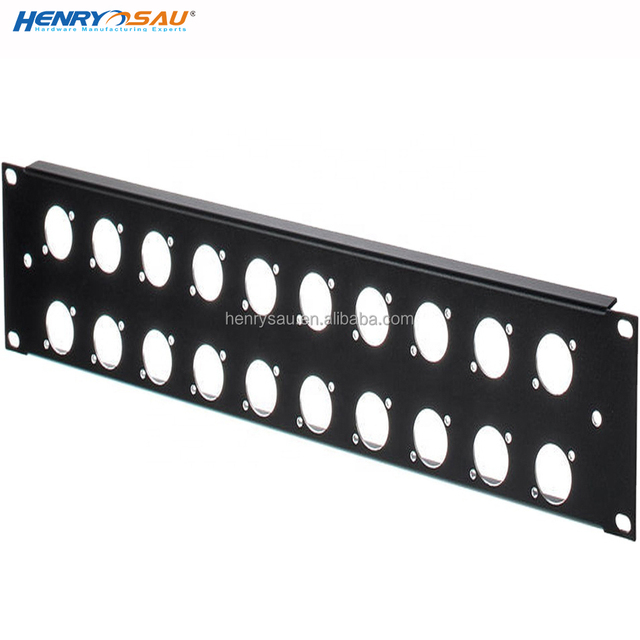 Audio Amplifier Chassis Panel Rack Mount 2U Patch Panel With 24 Holes 19 Inch Rack Cabinet Metal Part