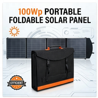 Panneau solaire portable pliable 100W monocristallin haute efficacité, IP65, chargeur USB QC3.0 18V DC pour camping-car, camping, station d'alimentation