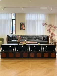 Armoire Carmen de style moderne du milieu du siècle, en bois massif, pour le rangement latéral des meubles de maison, design rétro - Product Image 4