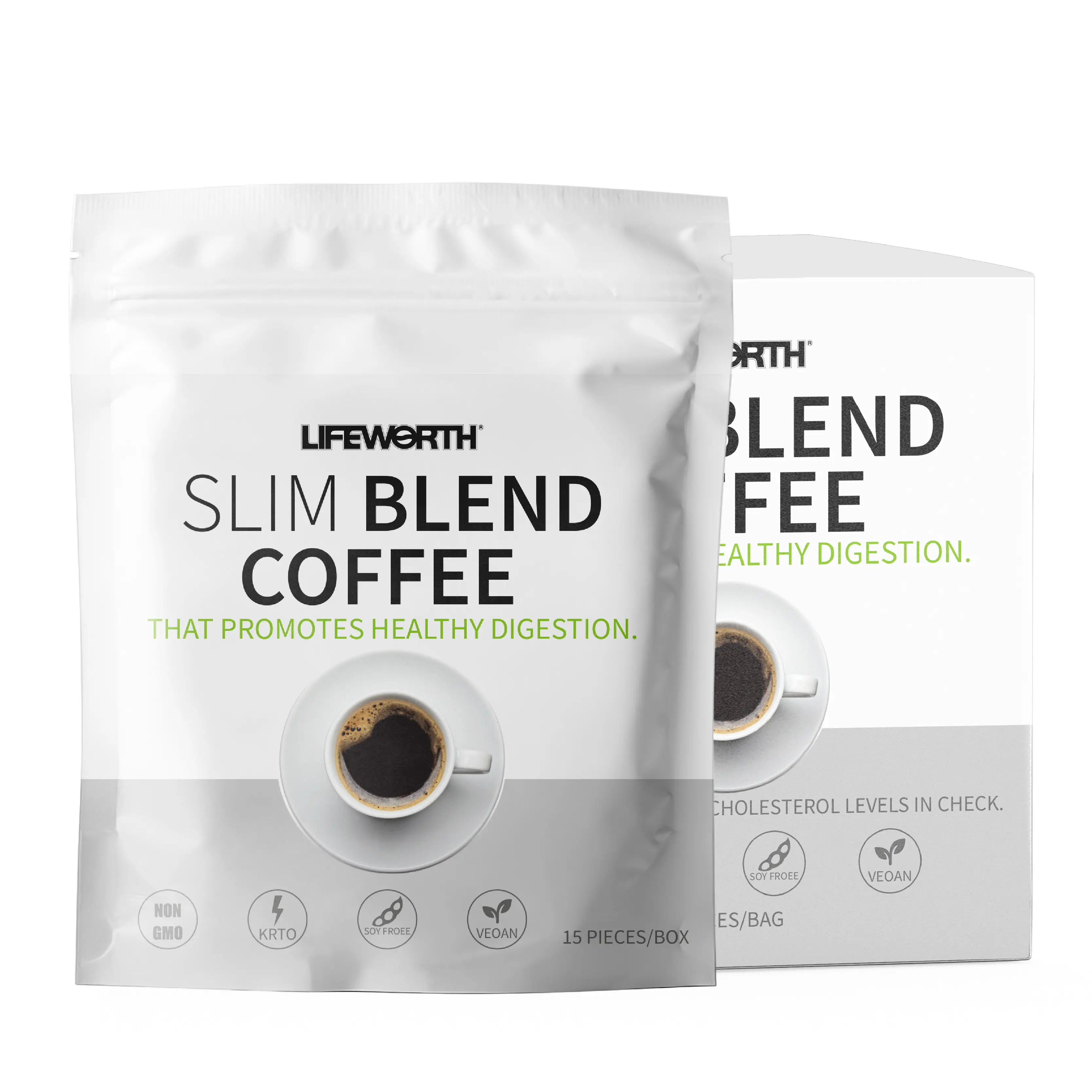 Lifeworth Vetverbranding Koffie Platte Tummy Gewichtsverlies Fit Beauty Onmiddellijke Groene Koffie Natuurlijk