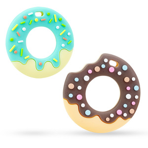 Anillos de Silicona para Dentición de Bebés con Forma de Donut Coloridos, con Diseño de Chispas, Juguetes Masticables Suaves - Product Image 4