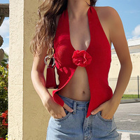 2024 été nouveau femmes à la mode camisole streetwear sexy licou gilet hauts pour femmes sexy hauts