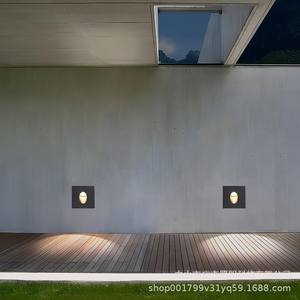 Lumière d'<span class=keywords><strong>escalier</strong></span> murale LED miniature carrée ronde étanche IP65 pour extérieur et intérieur, éclairage encastré pour marches, éclairage latéral d'<span class=keywords><strong>escalier</strong></span>, couleur noir et blanc, 3W - Product Image 6