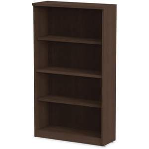 Librería Alera Valencia Series de cuatro estantes, color espresso, para oficina en casa y sala de estar, 31.75w x 14d x 54.88h - Product Image 2