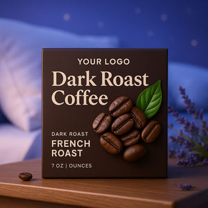 유기농 다크 로스트 프렌치 블렌드 인스턴트 파우더 건강 보조제 100% 아라비카 커피 원두 천연 클로로겐산 에너지 보충 - Product Image 4