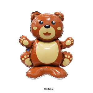 Vente en gros de ballons en aluminium de dessin animé mignon Nouvel An Lion et Panda Animaux de fête de la jungle-Se tenir debout - Product Image 5