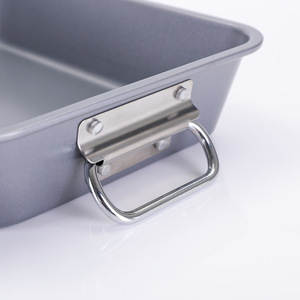 ถาดอบขนมแบบไม่ติดกระทะทรงสี่เหลี่ยม สีเทาสเปซเกรย์ สำหรับขนมปัง เค้ก ปลา เนื้อสัตว์ อุปกรณ์อบขนม ใช้กับเครื่องล้างจานได้ - Product Image 2