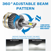 Faros LED de Alta Luminosidad 260W 60000 Lúmenes H7 H11 Bombillas para Coche 9005 9006 H1 Canbus Luces H4 para Automóvil