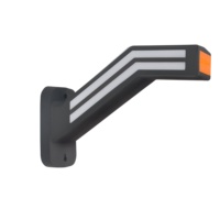Feu de position latéral LED néon ECE R10 12-24V pour camion et remorque, feu de gabarit à tige, clignotant dynamique rouge, blanc, ambre, feu de contour