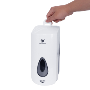 Distributeur mural en ABS écologique <span class=keywords><strong>de</strong></span> type gel pour <span class=keywords><strong>savon</strong></span> pour les mains et <span class=keywords><strong>savon</strong></span> à vaisselle, distributeur <span class=keywords><strong>de</strong></span> <span class=keywords><strong>savon</strong></span> liquide moussant rechargeable - Product Image 1