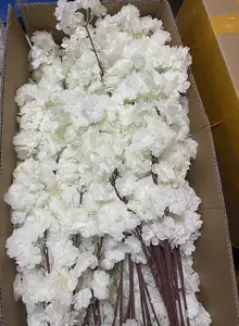 3 ветки искусственный цветок вишни белые ветки вишни без листа для продажи