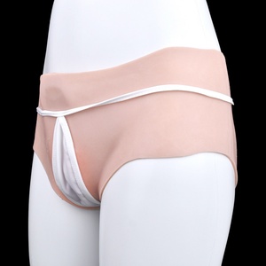 FAAK Factory Wholesale Silicone Sissy Pants Artificial Vagina Pants With <b>Insertable</b> Channel Silicone Underwear Sex Toy for Sissy - Product Image 1