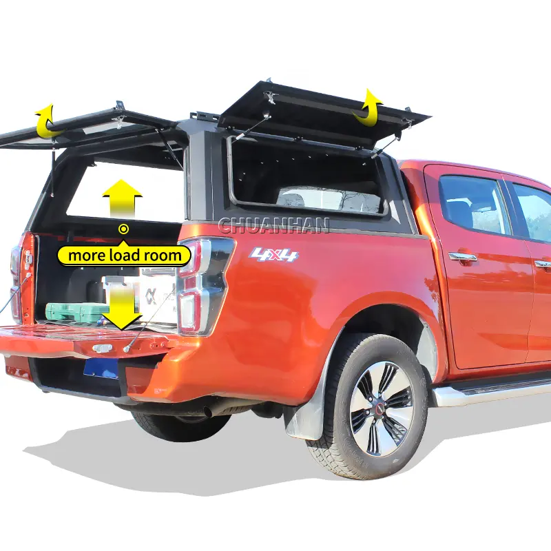 Haute qualité camion haut camping-car ramasser auvent en aluminium dmax auvent pour isuzu double cabine hardtop 2016 +