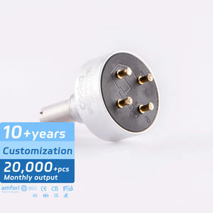 Cooka 22mm 회전형 포텐셔미터 4핀 포텐셔미터 고급형 무마모 장수명 선형 포텐셔미터 SRS22 시리즈 - Product Image 1