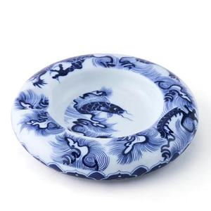 <span class=keywords><strong>Table</strong></span> <span class=keywords><strong>basse</strong></span> moderne en céramique bleu blanc cendrier porte-cigare grand ornement de salon maison style chinois Fujian - Product Image 6