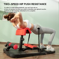 Machine à Squat 3-en-1 avec Bandes de Résistance Réglables, Cadre en Fer Durable, Antidérapante et Stable pour Entraînements à Domicile Corps Entier